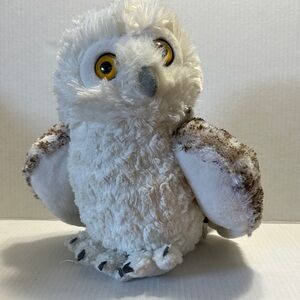 Adorable White and Brown Plush Owl Toy